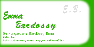 emma bardossy business card